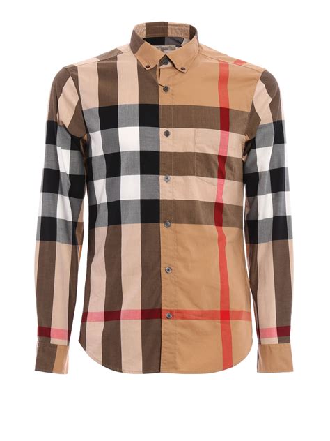 camicia burberry uomo check|Camicia in cotone Burberry Check in Multicolore .